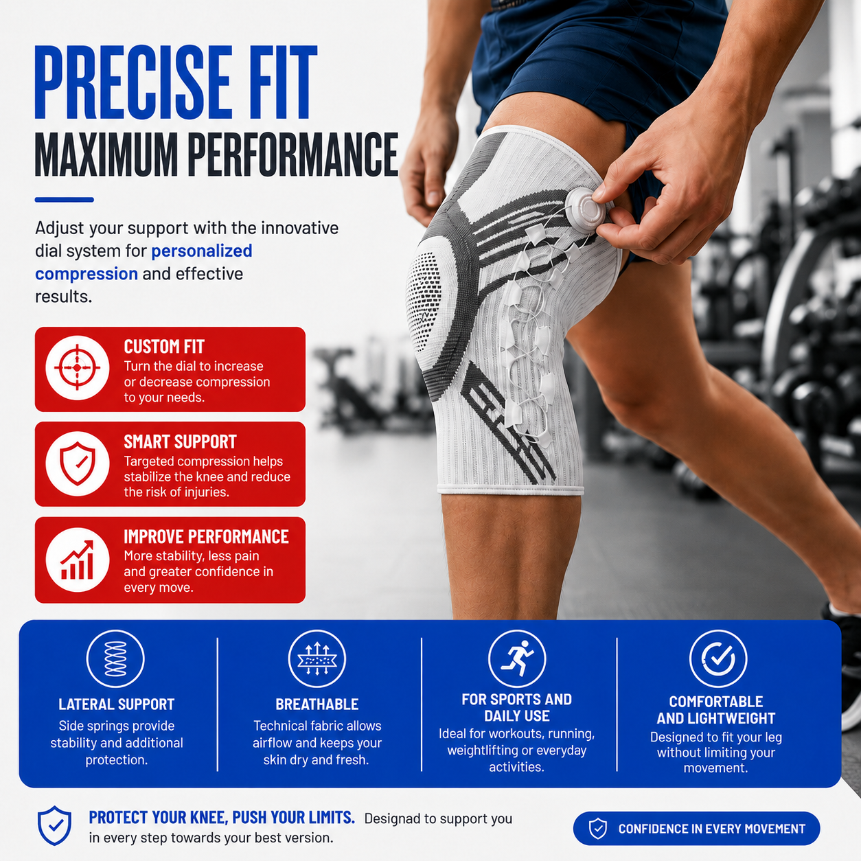 Adjustable Compression Knee Brace