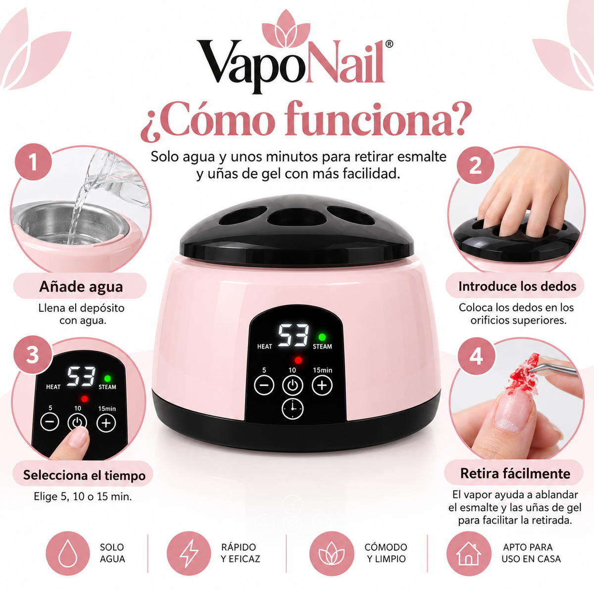 Removedor de gel de uñas